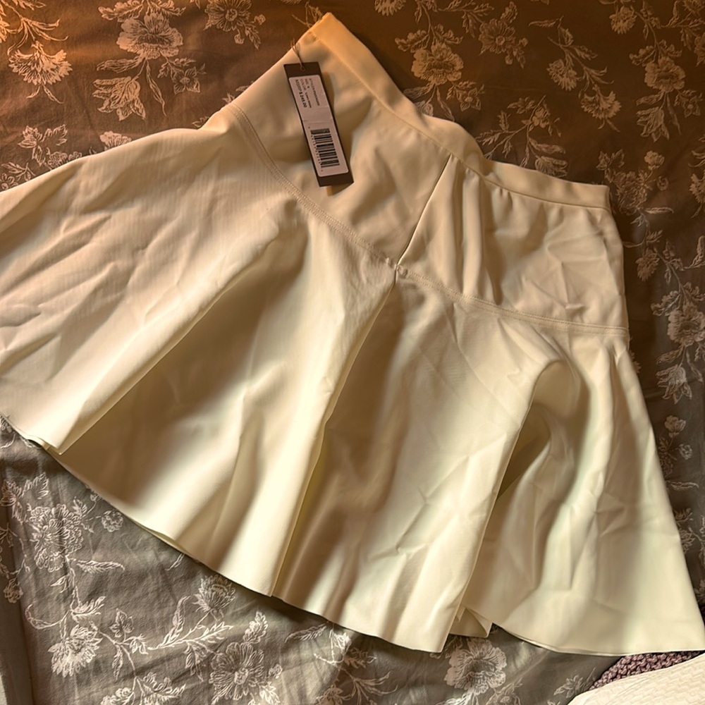 Drop waist mini w flare skirt